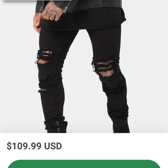 Saint Morta Rework Distressed Skinny Jeans - Picture 3 of 14